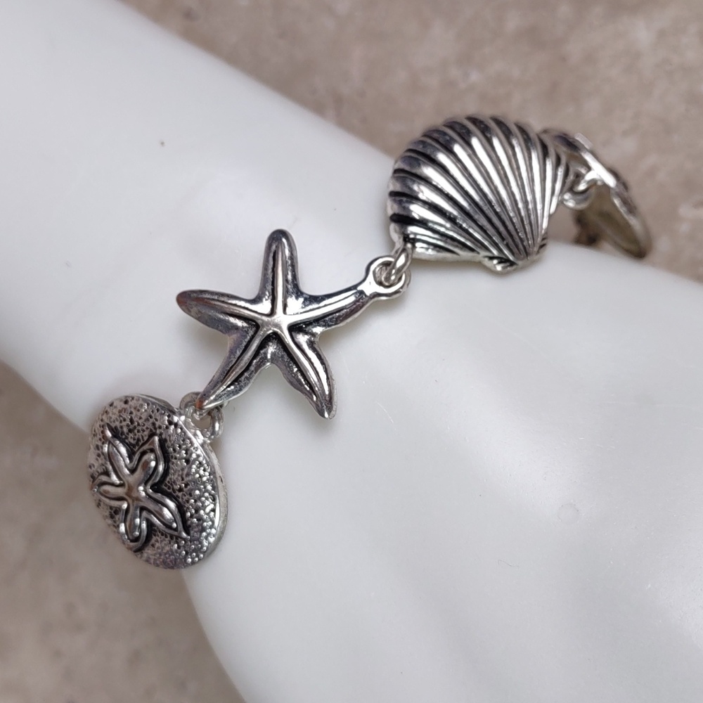 Ocean Themed Silvertone Bracelet